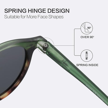 ZENOTTIC Polarized Round Sunglasses, Stylish Sunglasses for Men and Women Retro Classic, Multi-Style Selection
