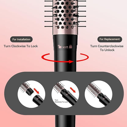 5 in 1 Curling Wand Set, Waver Curling Iron with Curling Brush and 4 Interchangeable Ceramic Curling Wand (0.35”-1.25”) for Women, Fast Heat Up Hair Curler Include Heat Protective Glove
