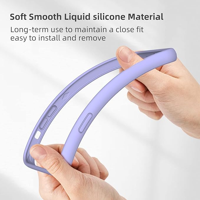 K TOMOTO Compatible with iPhone 13 Mini Bumper Case (5.4 Inch), Liquid Silicone Frame Bumper Case [Raised Edge Protection] [Drop Protection] [Silky and Soft Touch], Light Purple