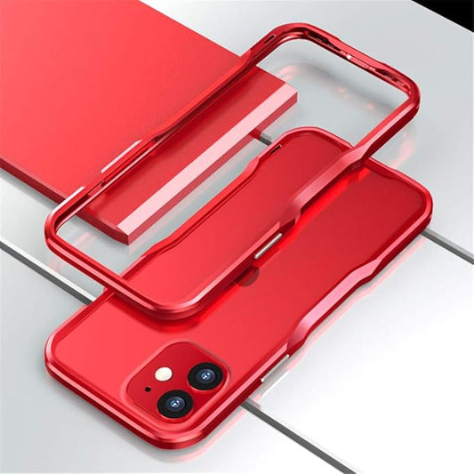HENGHUI Aluminum Bumpers Compatible with iPhone 12 Mini 5.4-INCH Bumper Case Metal Frame Bumper Cover Shock Absorbent Slim Cool Design (iPhone12Mini, Red)