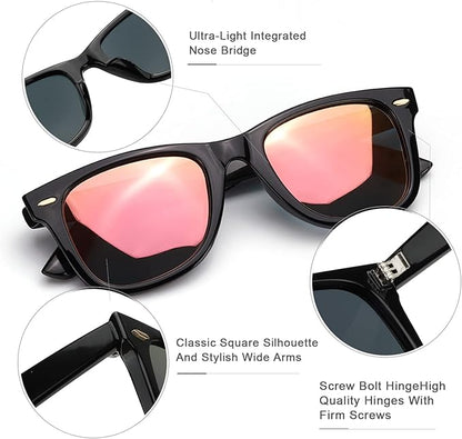 Myiaur Classic Sunglasses for Women Polarized Driving Anti-Glare UV Protection