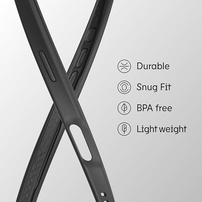 RhinoShield Bumper Case Compatible with [iPhone 16 Pro Max] | CrashGuard - Shock Absorbent Slim Design Protective Cover 3.5M / 11ft Drop Protection - Graphite