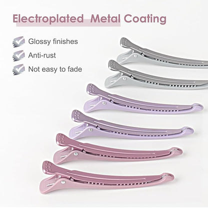 AIMIKE Hair Clips for Styling - Silicone No-Crease Duck Billed Hair Roller Clips for Sectioning, Cutting, and Salon Use