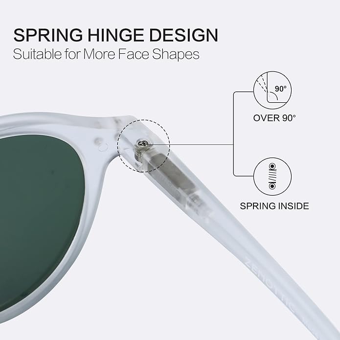 ZENOTTIC Polarized Round Sunglasses, Stylish Sunglasses for Men and Women Retro Classic, Multi-Style Selection