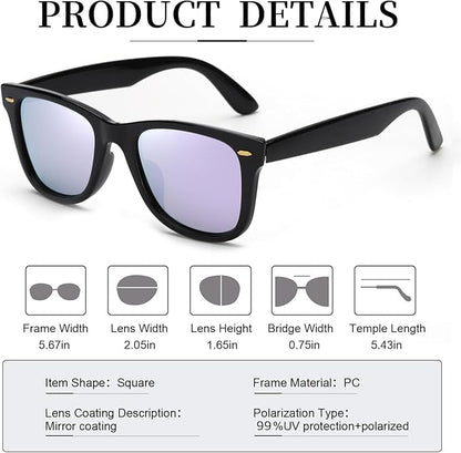 Myiaur Classic Sunglasses for Women Polarized Driving Anti-Glare UV Protection