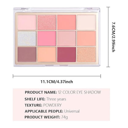Nude Pink Eyeshadow Palette,Natural Neutral Warm Colors Cream Light Colors Eyeshadow Palette,Highly Pigmented Eye Shadow Palette Long Lasting Naturing-Looking Make Up Pallets for Women,Vegan