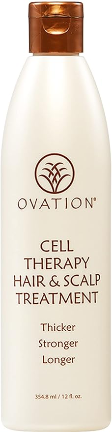 Ovation Hair Cell Therapy Hair Growth & Scalp Treatment for Men & Women - For All Hair Types, Helps Reduce Breakage & Split Ends - No Minoxidil, Sulfates, or Parabens - With Biotin, Vitamin B5, Aloe