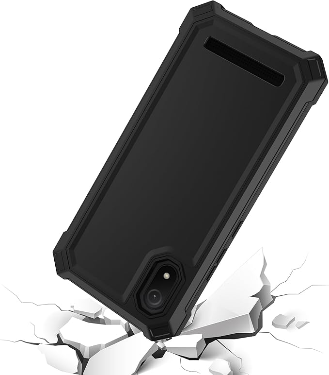 for Cloud Mobile Stratus C8 Case with Screen Protector,Full Body Protection Front PC Back Soft Silicone Bumper,Heavy Duty Protection Shockproof Phone Case for Cloud Mobile Stratus C8 Black