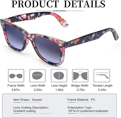 Myiaur Classic Sunglasses for Women Polarized Driving Anti-Glare UV Protection