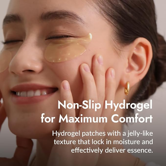 MIZON 24K Gold and Snail Mucin Hydrogel Under Eye Patches for Puffy Eyes Dark Circles Moisturizing Fine Lines Korean Skincare Pack of (Pack of 2, 120 Pairs)