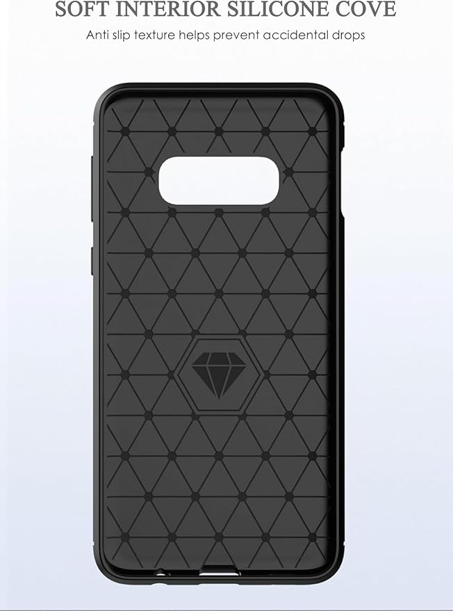 for Samsung Galaxy S10 Phone case, Shockproof, Scratch Resistant Carbon Fiber Jacket, Soft TPU, for Galaxy S10 case (Black)