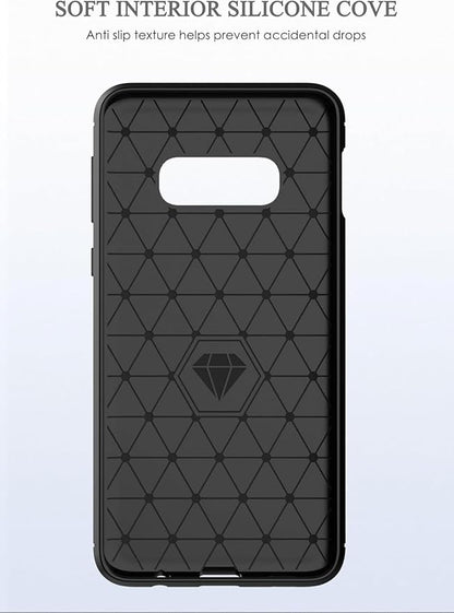 for Samsung Galaxy S10 Phone case, Shockproof, Scratch Resistant Carbon Fiber Jacket, Soft TPU, for Galaxy S10 case (Black)