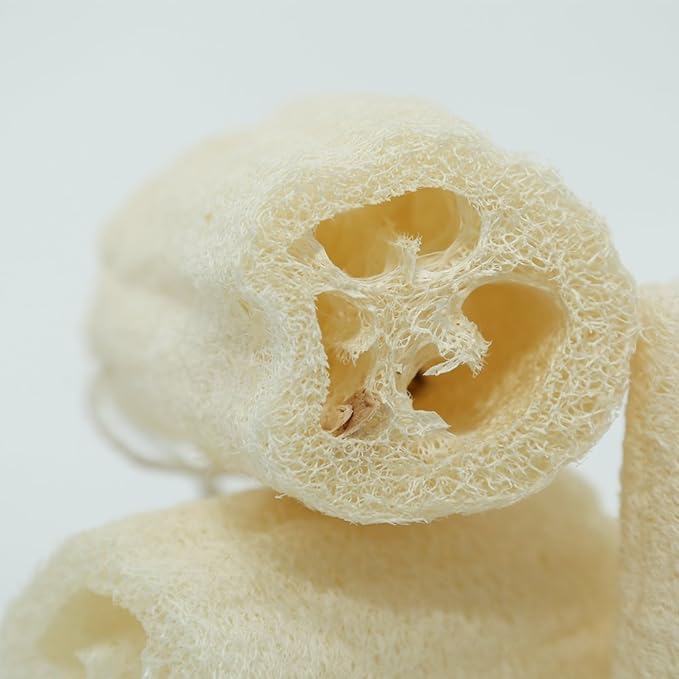 4" Natural Loofah Exfoliating Body Sponge Scrubber for Skin Care in Bath Spa Shower Pack of 4