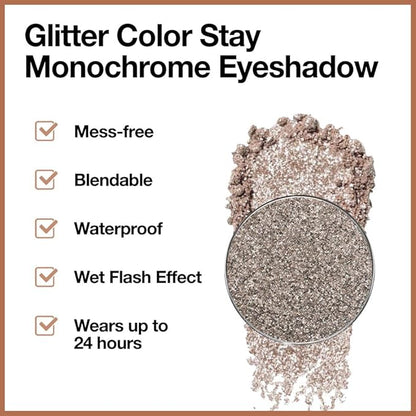 Monochrome Pressed Eyeshadow, Waterproof Neutral Powde Mini Shimmer Gray Brown Eyeshadow, sombras para ojos, Talc, Paraben & Cruelty Free (H04#Shimmer Gray Brown)