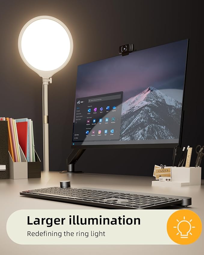 10.5" Ring Light with Stand and Phone Holder - 72" Tripod for iPhone with Light, Professional Led Ringlight for Video Recording/Make up/Streaming, Full Screen Light Ring for YouTube, Tiktok (White)
