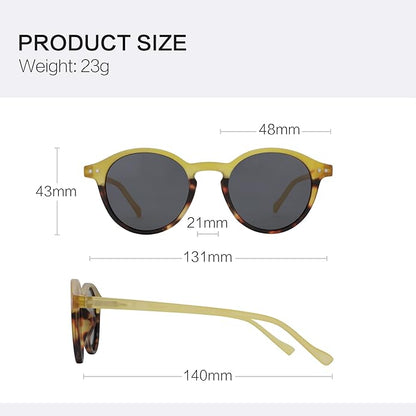 ZENOTTIC Polarized Round Sunglasses, Stylish Sunglasses for Men and Women Retro Classic, Multi-Style Selection