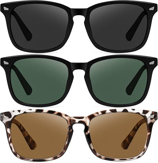 Ougenni Sunglasses for Women Men Vintage Polarized Women Sunglasses Round Classic Retro UV Protection Lens