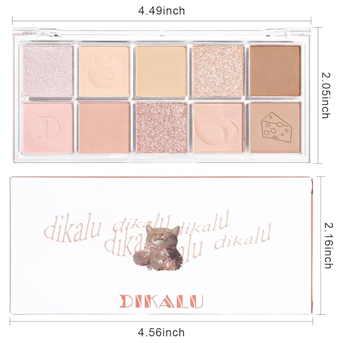 10Colors Nude Pink Rose Gold Colorful Eyeshadow Palette Makeup,Natural Neutral Highly Pigmented Eye Shadow,Naturing-Looking Long Lasting Waterproof Blendable Hypoallergenic Suitable for Beginners