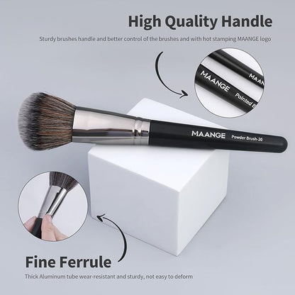 MAANGE Makeup Brushes 29 Pcs Makeup Kit, Premium Synthetic Foundation Powder Concealers Eye shadows Blush Brush Make up Brushes Set (Black, 29 Piece Set)