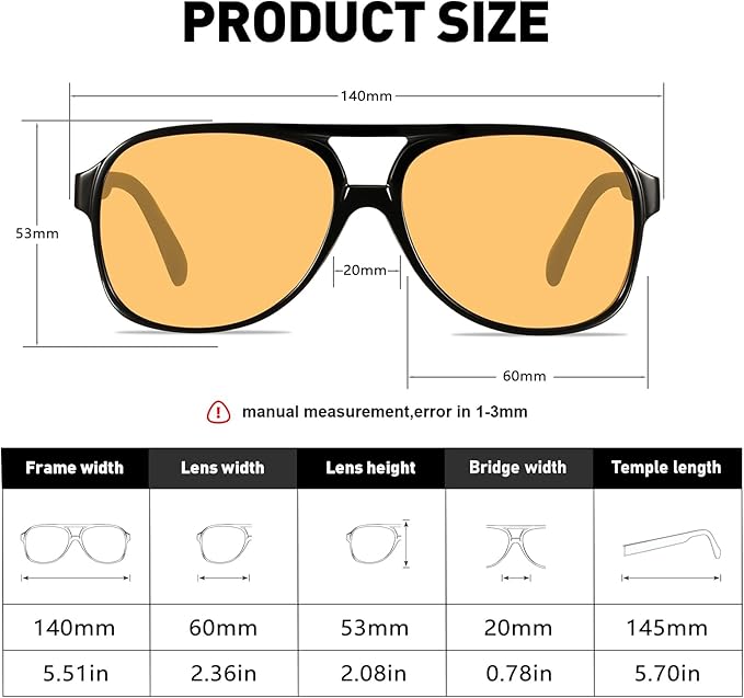YDAOWKN Retro Aviator Sunglasses for Women Mens Large Frame Classic Vintage 70s Sun Glasses Aviators