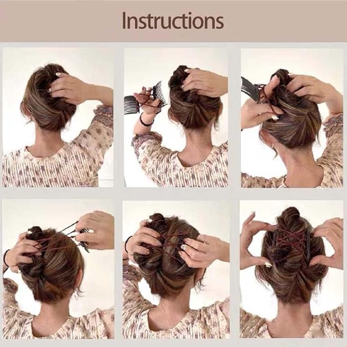 2Pcs Black Adjustable Elastic Hair Comb,Stretchy Double Comb Hair Clip,No Crease Hair Pins Double Slides Hairpins Combs Women Hair Styling Accessories Hair Care Styling Tools and Appliances