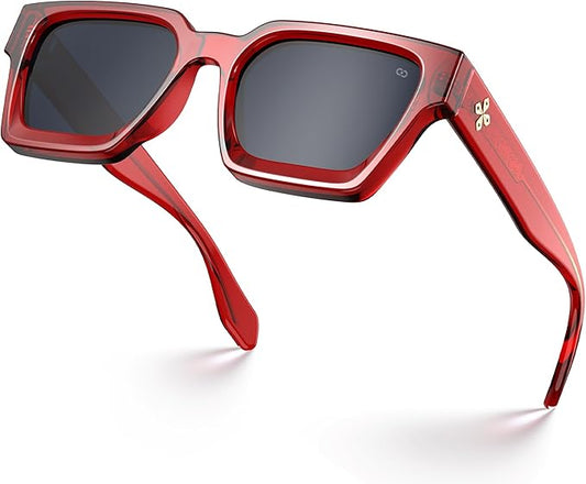 VISOONE Fashion 100% UV400 Protection Rectangle TR90 Y2K Sunglasses Accessories for Women Men RIVER