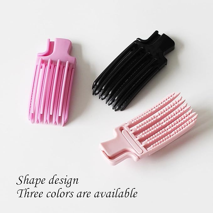 2Pack Hair Volume Clips with Handle ，Volume Hair Clips for Fluffy Bangs, Easy High Crown Volumizing Hair Clips for Women，Root Clips for Curly Hair Volume Tool. (News Black, normal)