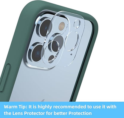 K TOMOTO Compatible with iPhone 13/13 Pro Bumper Case (6.1 Inch), Liquid Silicone Frame Bumper Case [Raised Edge Protection] [Drop Protection] [Silky and Soft Touch], Pine Green