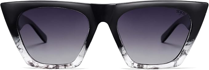 SOJOS Trendy Oversized Square Cateye Polarized Sunglasses Womens Big Frame Shades SJ2115