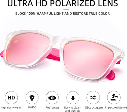 COLOSSEIN Sunglasses Womens,Classic Square Frame UV400 Mirrored Lens,Sunglasses Fit For Beach,Vacation,Driving