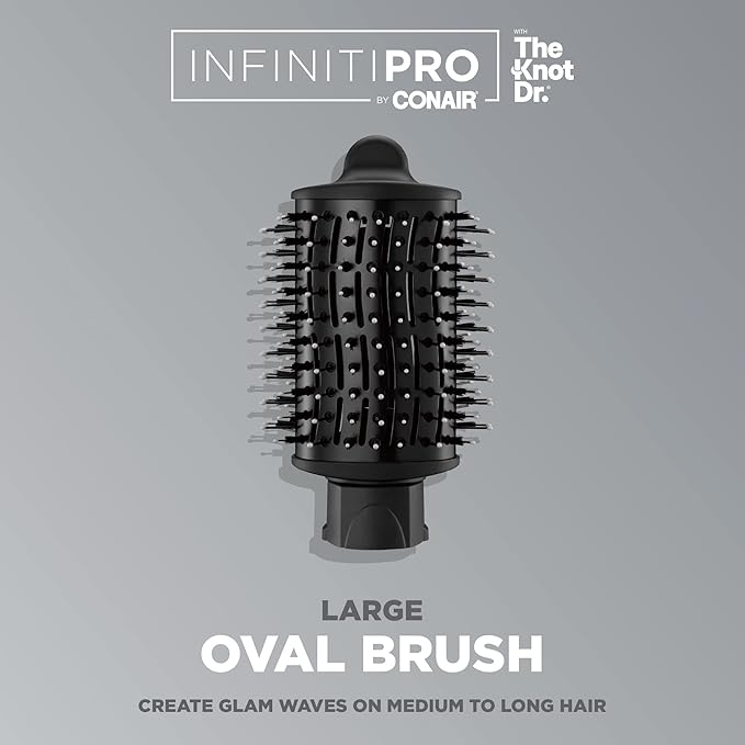 Conair INFINITIPRO BY CONAIR Large Oval Brush, Create Glam Waves on Medium to Long Hair, Compatible with INFINITIPRO BY CONAIR The Knot Dr. Dryer Brushes