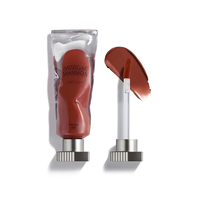 Objet Lip Stain (Unique Paint Tube Design) – Velvet Matte Tint, Long-Lasting Waterproof Lipstick, Hydrating Korean Makeup, Red & Rose Gloss, K-Beauty Tinted Lipstain (10 UNDONE)