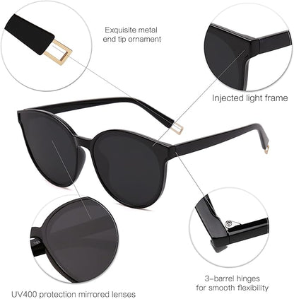 SOJOS Oversized Round Sunglasses for Women and Men