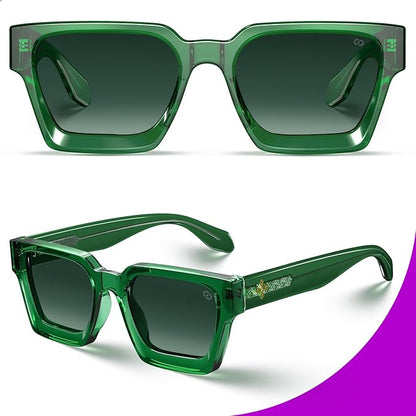 VISOONE Fashion 100% UV400 Protection Rectangle TR90 Y2K Sunglasses Accessories for Women Men RIVER