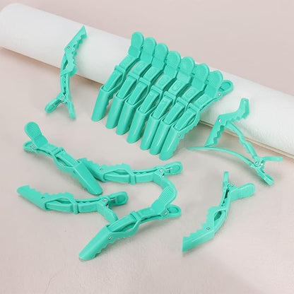 Ondder 14 Pcs Lake Blue Alligator Hair Clips for Styling Sectioning Large Salon Pro Hair Clips Barber Clips for Coloring Cutting Big Salon Clips for Hair Styling Accessories for Women Men Girls Teens