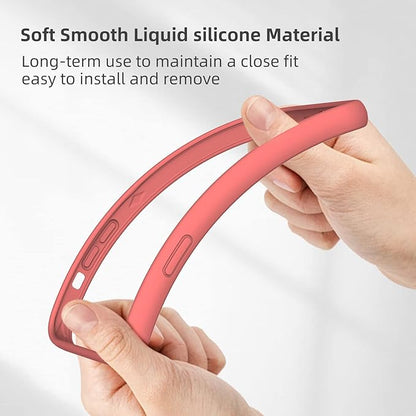 K TOMOTO Compatible with iPhone 13/13 Pro Bumper Case (6.1 Inch), Liquid Silicone Frame Bumper Case [Raised Edge Protection] [Drop Protection] [Silky and Soft Touch], Coral