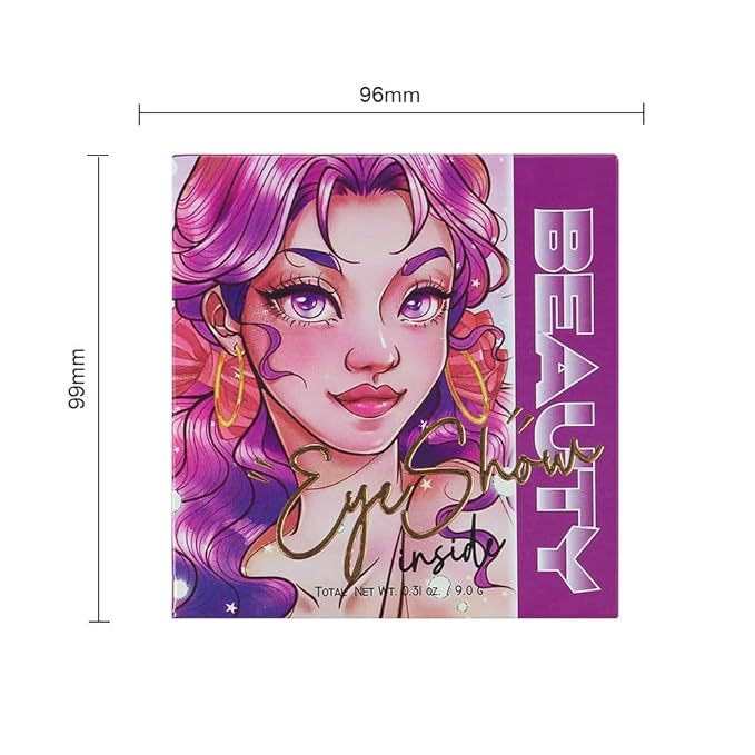 16 Color Purple Blue Green Pink Gold Colorful Matte Glitter Eyeshadow Palette with Mirror for Eye Makeup,Highly Pigmented Korean Natural Rainbow Eye Shadow palette,Blendable-01