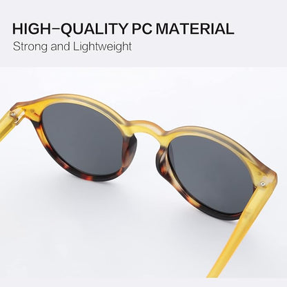 ZENOTTIC Polarized Round Sunglasses, Stylish Sunglasses for Men and Women Retro Classic, Multi-Style Selection