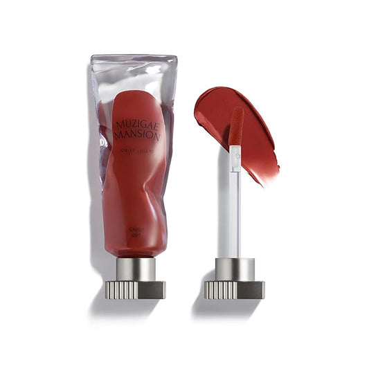 Objet Lip Stain (Unique Paint Tube Design) – Velvet Matte Tint, Long-Lasting Waterproof Lipstick, Hydrating Korean Makeup, Red & Rose Gloss, K-Beauty Tinted Lipstain (07 CHILLIN)