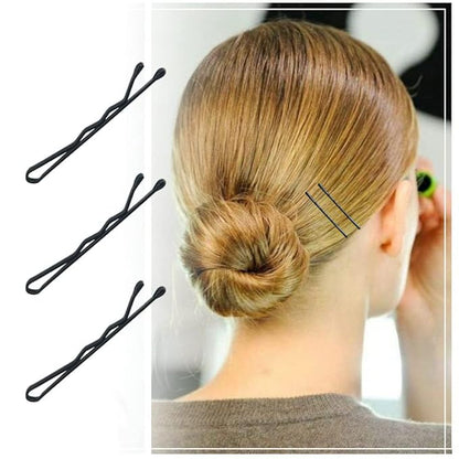 220 Count Mini Wavy 1.38 Inch bobby pins black with Storage Box, Suitable for All Hair Types, Hair Clips for Kids, Girls and Women
