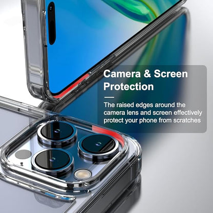 for iPhone 15 Pro Max Clear Bumper Frame No-Back Case, Slim Fit Ultra-Light Anti-Yellowing Transparent Protection Phone Cover Case 6.7" 2023