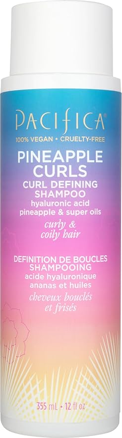 Pacifica Beauty 12.0 Fl Oz Pineapple Curls Curl Enhancing Shampoo - Hydrating & Frizz Control with Argan Oil & Hyaluronic Acid, Vegan + Cruelty Free