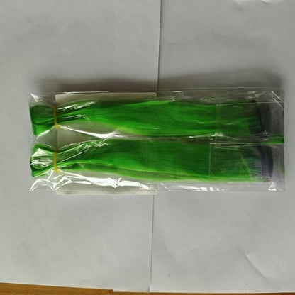 12 PCS Green Hair Extensions Clip in, 22 Inch Colored Hair Accessories Party Highlights Long Straight Synthetic Hairpieces for Women Kids Girls