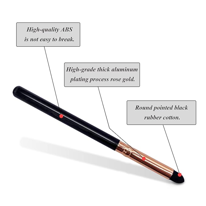 20Pcs Eyeliner Smudge Brush Pencil Stick Set,Professional Sponge Blending Makeup Tool for Eyeshadow and Eyebrow Reusable Applicator