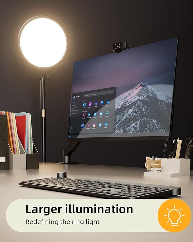 10.5" Ring Light with Stand and Phone Holder - 72" Tripod for iPhone with Light, Professional Led Ringlight for Video Recording/Make up/Streaming, Full Screen Light Ring for YouTube, Tiktok (Black)