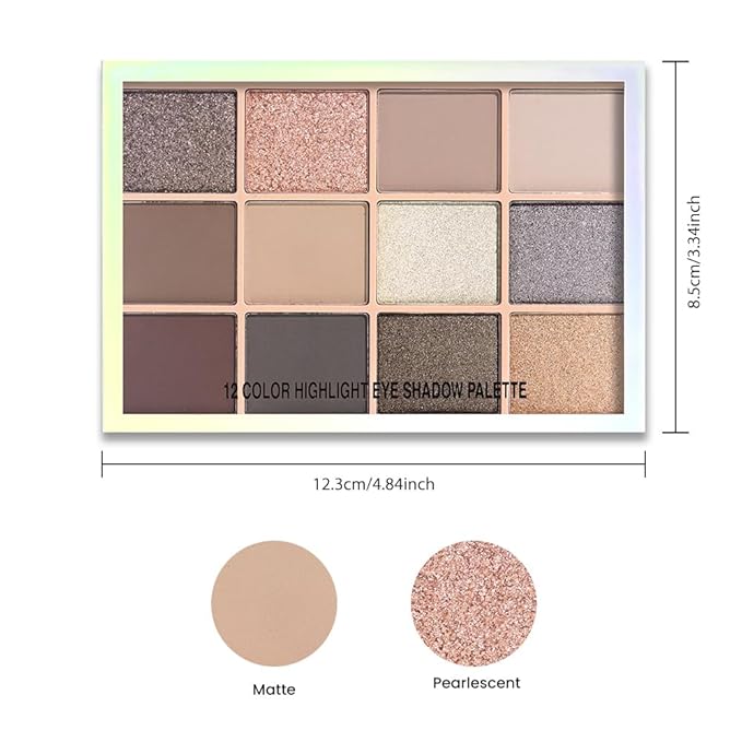 Neutral Smokey Eye Shadow Palette,Nude Silver Gray Black Cream Eyeshadow Palette,Make Up Pallets for Women Highly Pigmented Natural Eyeshadow for Eyes Long Lasting Naturing-Looking,Blendable,Vegan
