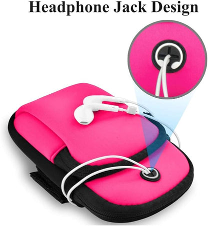 Armband Cell Phone Holder for Running Women,iPhone Armband 16 16e 15 14 13 12 11 Pro Max Xs Xr X Plus SE Mini,Samsung Galaxy S25 S24 S23 S22 S21 Ultra Note 20 Key Pouch,Exercise Arm Bands Bag