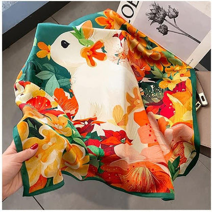 100% Pure Mulberry Silk Scarfs 26"x26" Square Scarf Women Neckerchief Headscarf hair scarf bandana Gift Packed