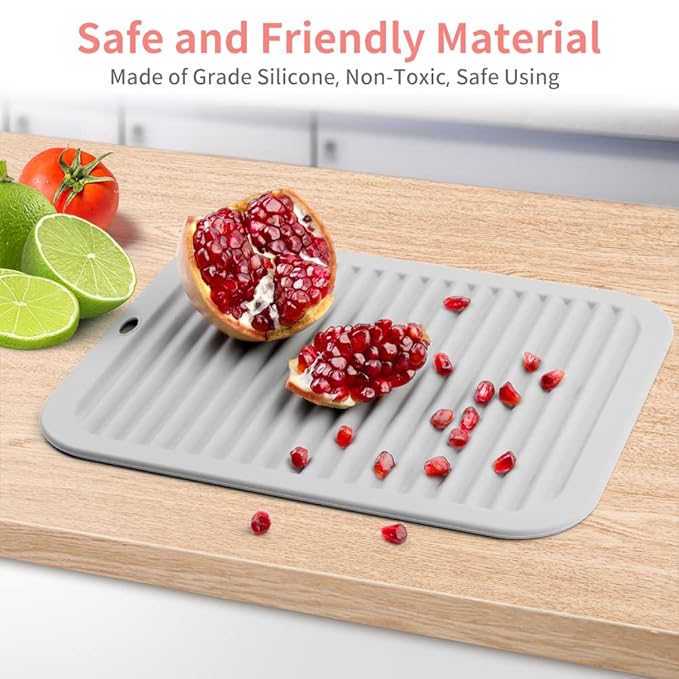 Oversize 15.7" x 11.8" Heat Resistant Mat, Portable Travel Silicone Heat Mat for Curling Irons, Flat Irons, Hair Straightener and Hot Hair Styling Tools, Hot Iron Holster, Vanity Pad with Ties Black
