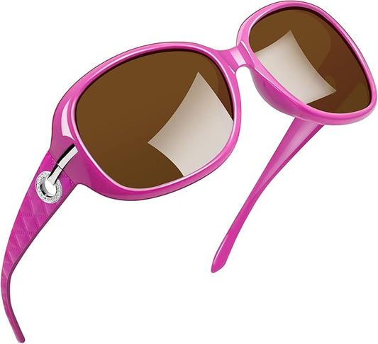 Joopin Big Womens Sunglasses Polarized Trendy Sun Glasses Large Rectangle UV Protection Rhinestone Sunnies